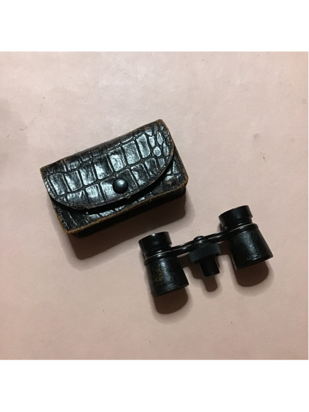 FRANCE Antique Black & Silver Binoculars Opera Glasses
